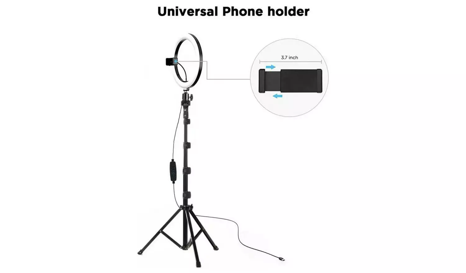 Ring Light With Tripod & Phone Holder