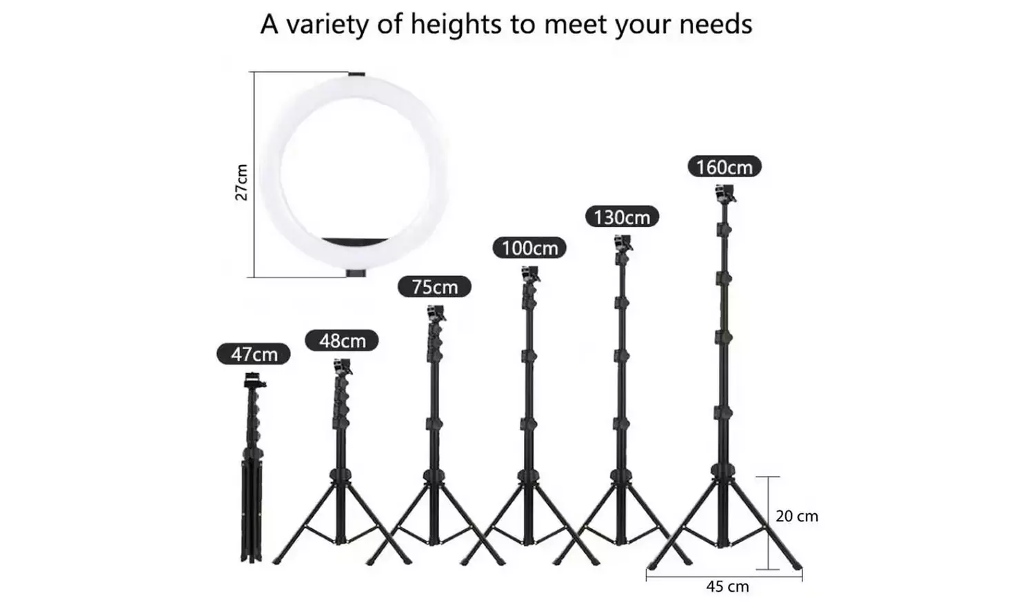 Ring Light With Tripod & Phone Holder