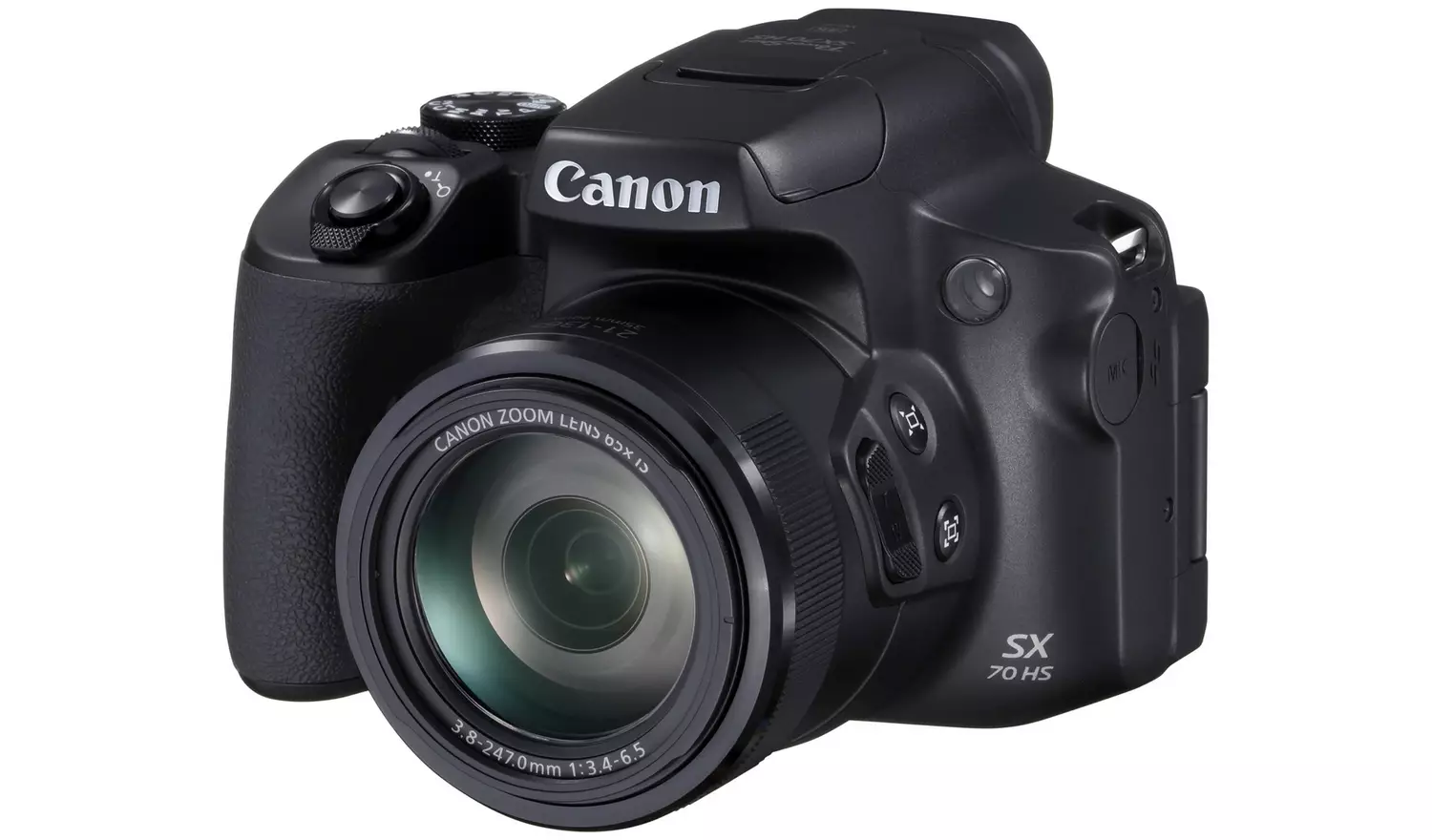 Canon SX70 20MP 65x Zoom Bridge Camera - Black
