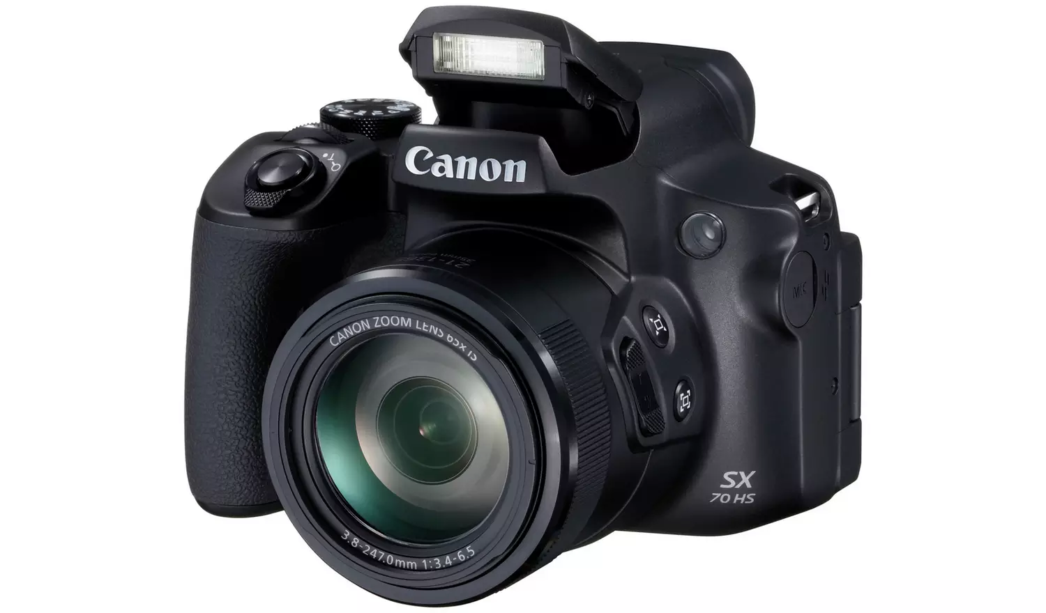 Canon SX70 20MP 65x Zoom Bridge Camera - Black