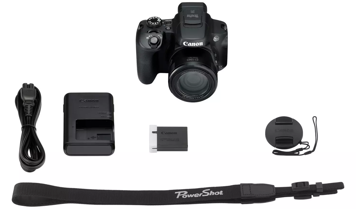 Canon SX70 20MP 65x Zoom Bridge Camera - Black