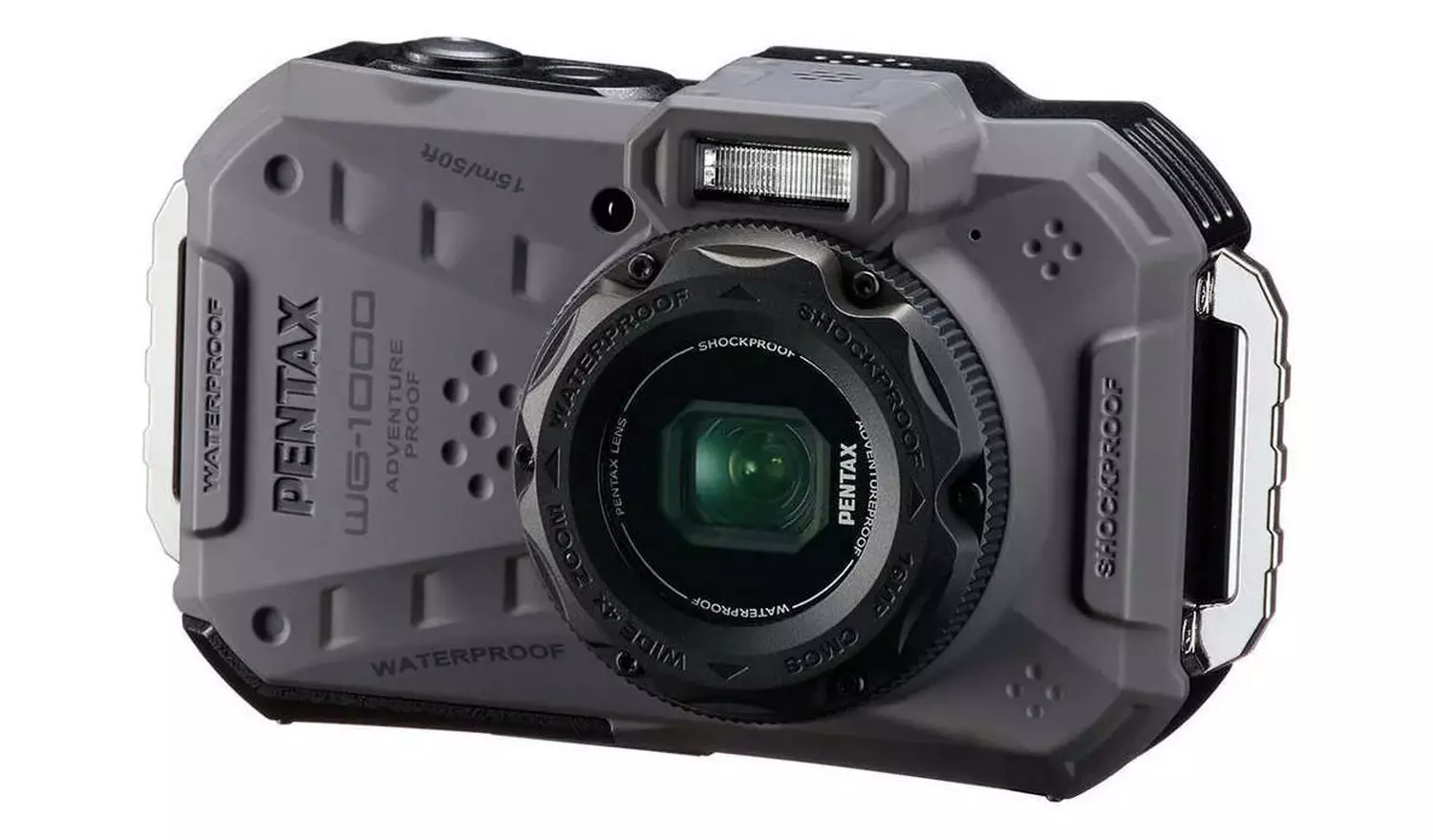 Pentax WG-1000 16.35MP 4x Zoom Compact Digital Camera - Grey