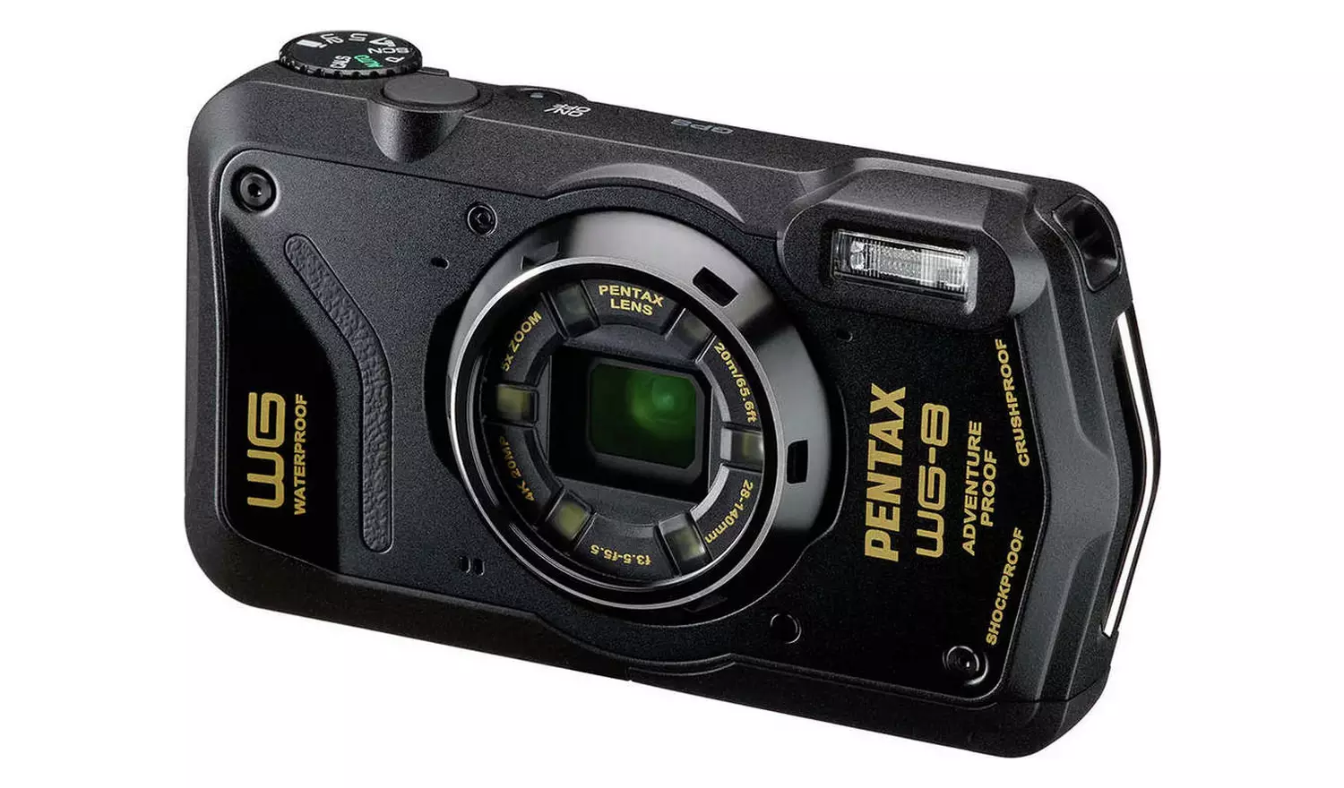 Pentax WG-8 20MP 5x Zoom Compact Digital Camera Combo- Black