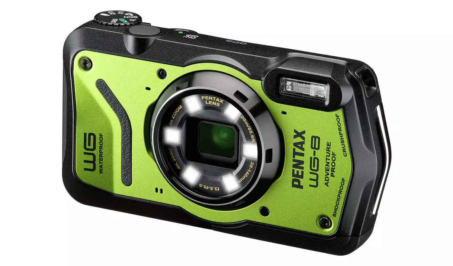 Pentax WG-8 20MP 5x Zoom Compact Digital Camera - Green