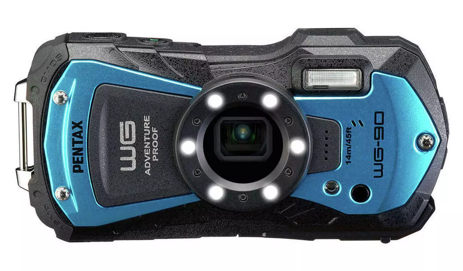 Pentax WG-90 16MP 5x Zoom Compact Digital Camera - Blue