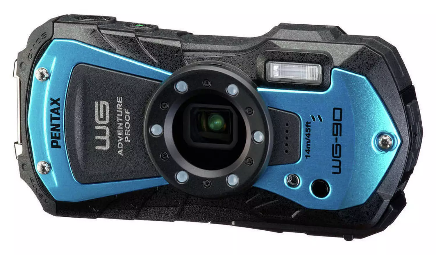 Pentax WG-90 16MP 5x Zoom Compact Digital Camera - Blue