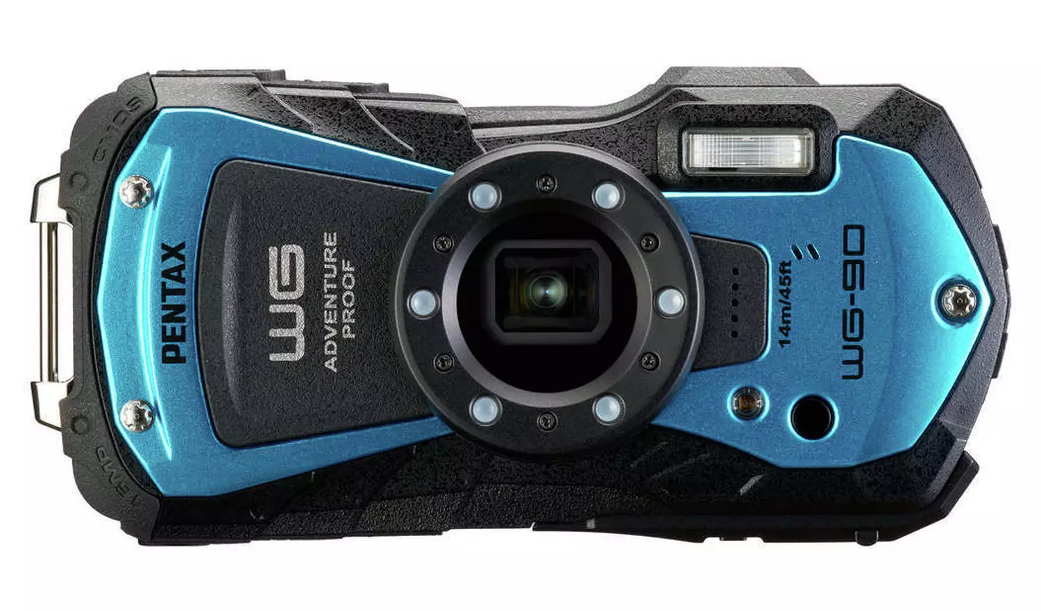 Pentax WG-90 16MP 5x Zoom Compact Digital Camera - Blue