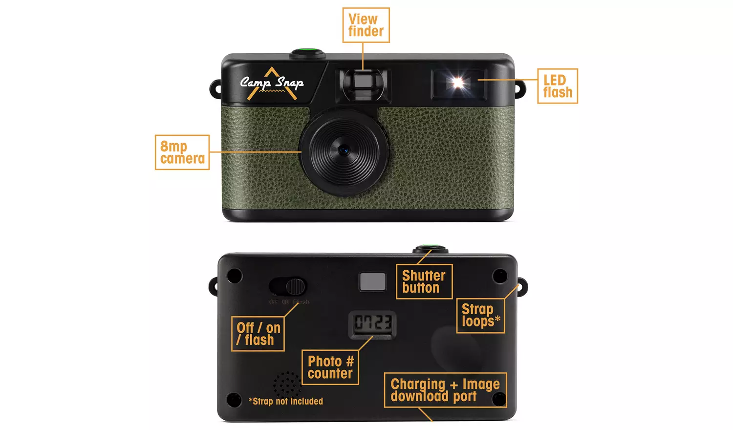 Campsnap V105 8MP Compact Digital Camera - Green