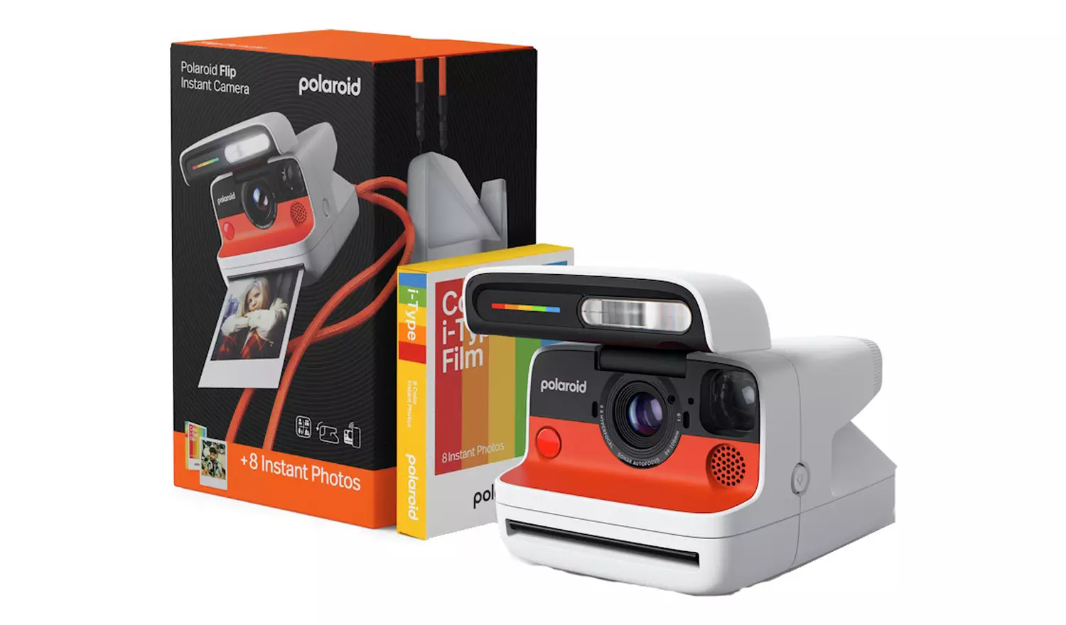 Polaroid Flip Instant Camera with Film - White