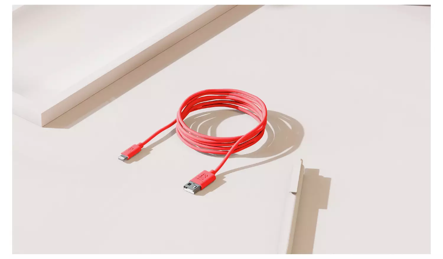 Juice USB A to Lightning 1m Charge Cable - Coral