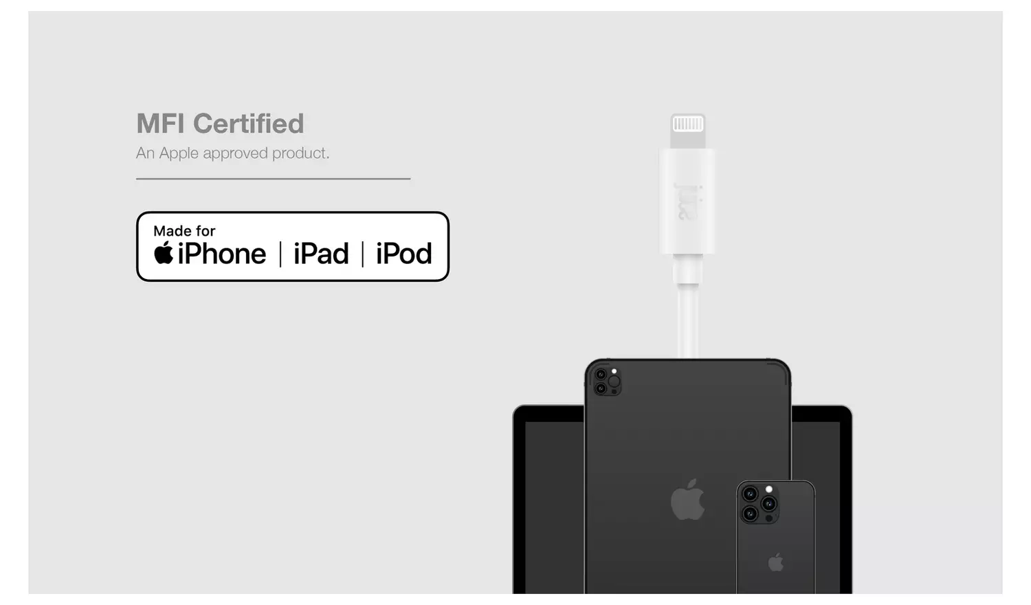 Juice 2m Lightning to Type C Charge Cable - White