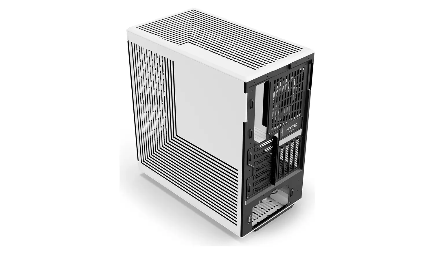 Hyte Y40 Mid Tower ATX Computer Case - White & Black