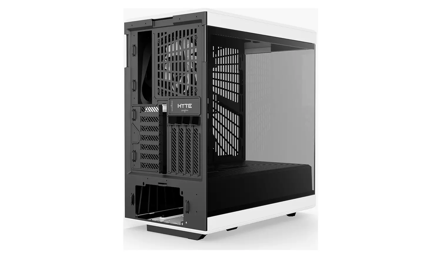 Hyte Y40 Mid Tower ATX Computer Case - White & Black