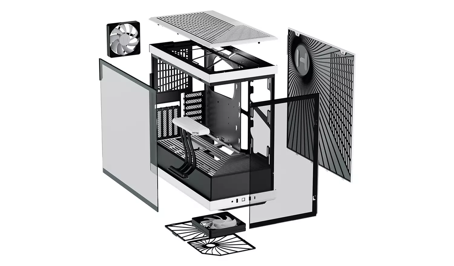 Hyte Y40 Mid Tower ATX Computer Case - White & Black