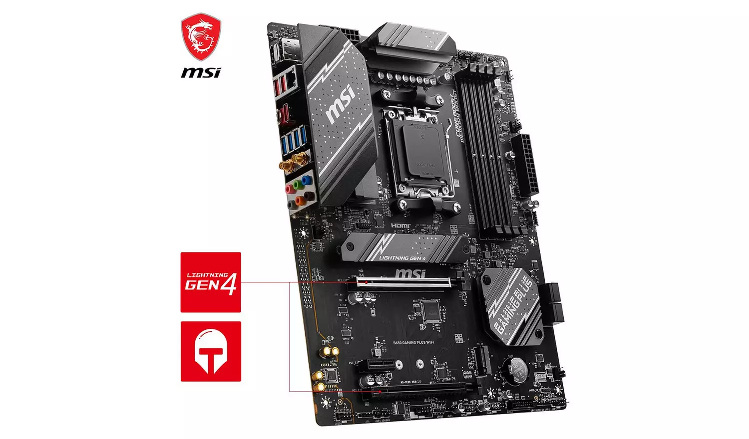 MSI AM5 AMD B650 Gaming Plus WiFi Motherboard