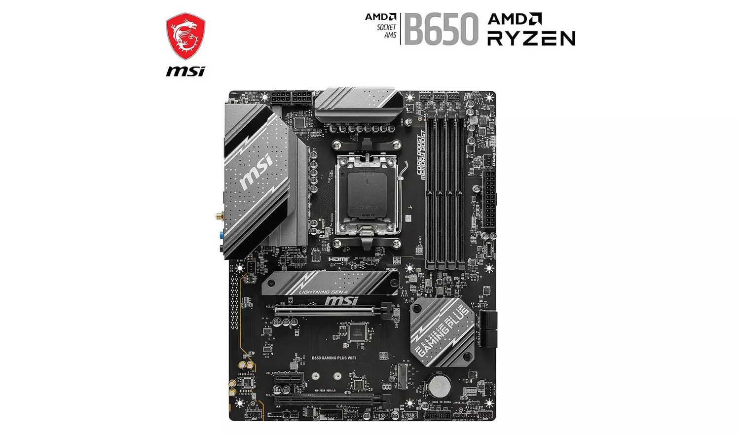 MSI AM5 AMD B650 Gaming Plus WiFi Motherboard