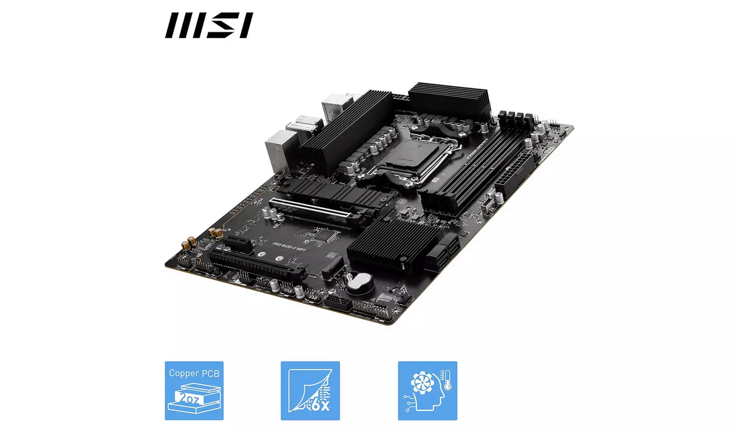 MSI ATX AM5 AMD Pro B650-S Wi-Fi Motherboard