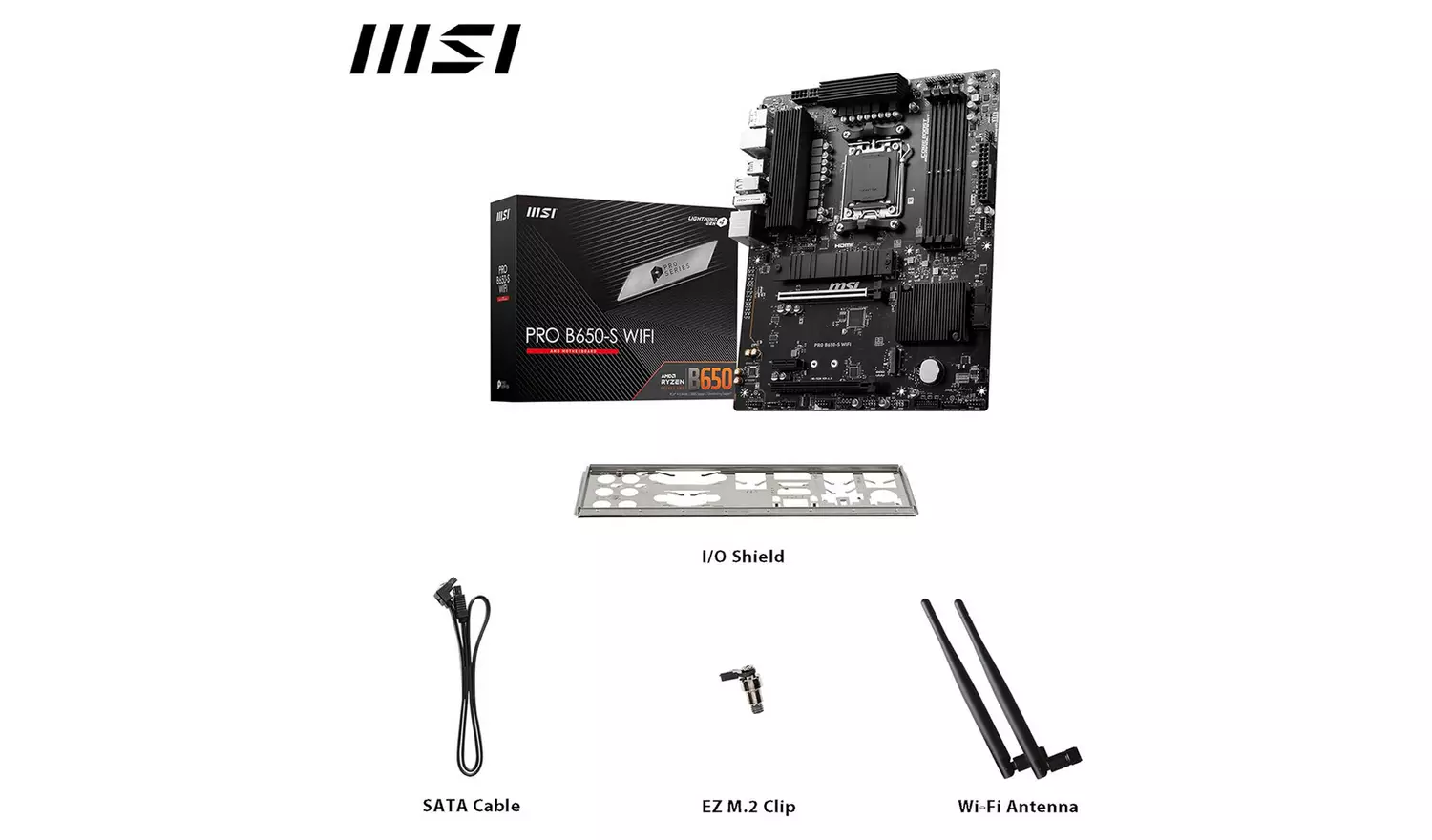 MSI ATX AM5 AMD Pro B650-S Wi-Fi Motherboard