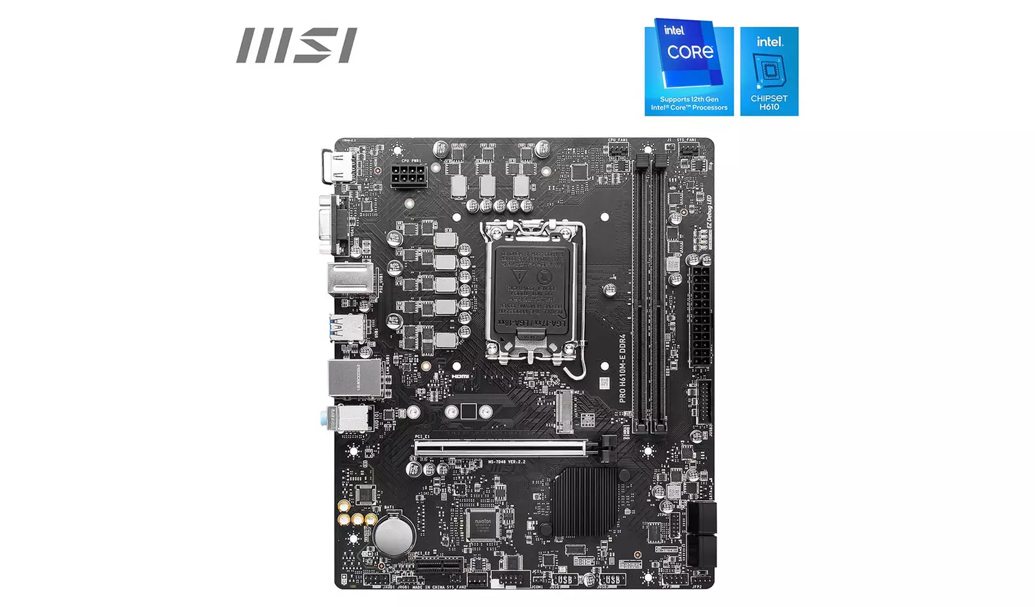 MSI Micro ATX Pro H610M-E DDR4 Motherboard