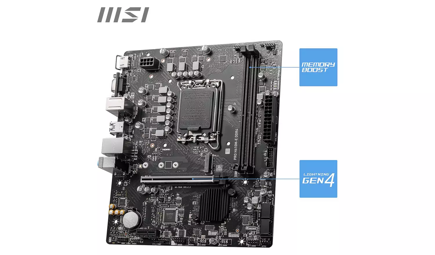 MSI Micro ATX Pro H610M-E DDR4 Motherboard