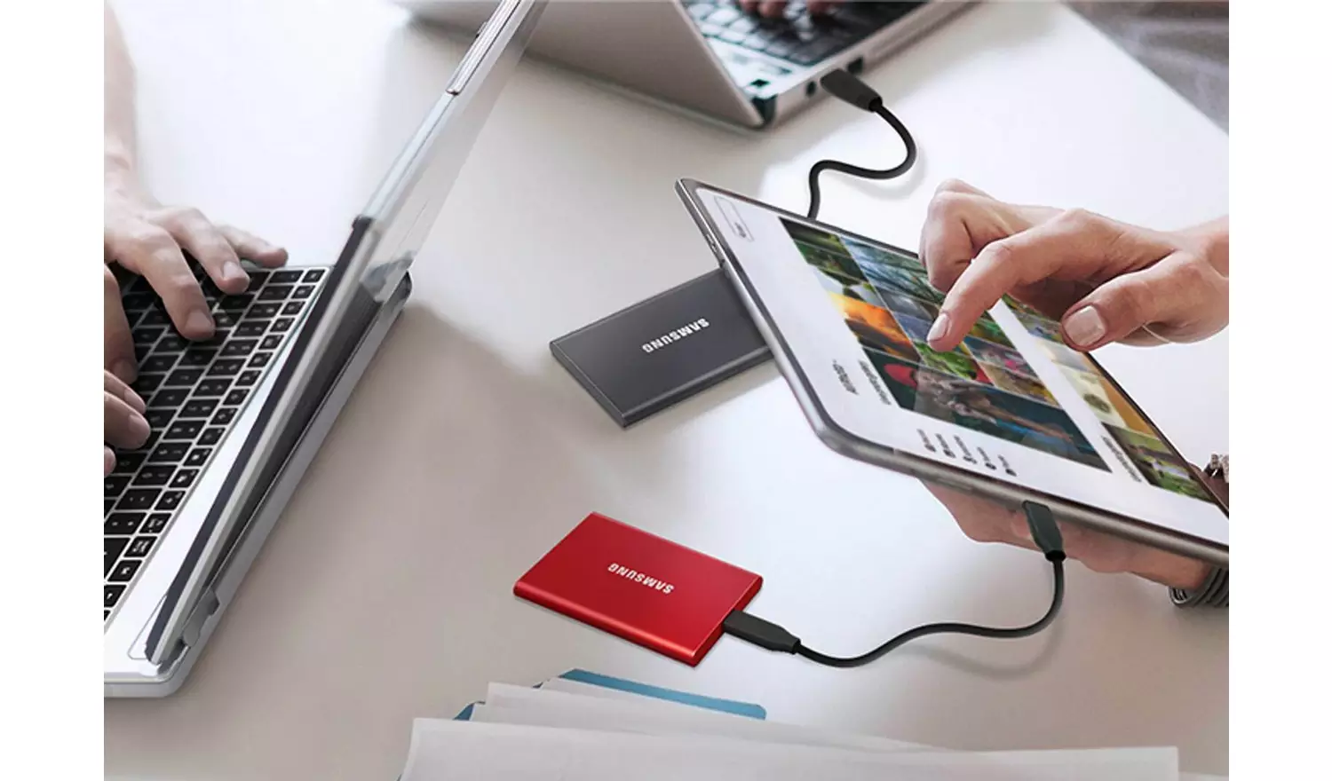 Samsung T7 1TB EXT Portable SSD - Grey