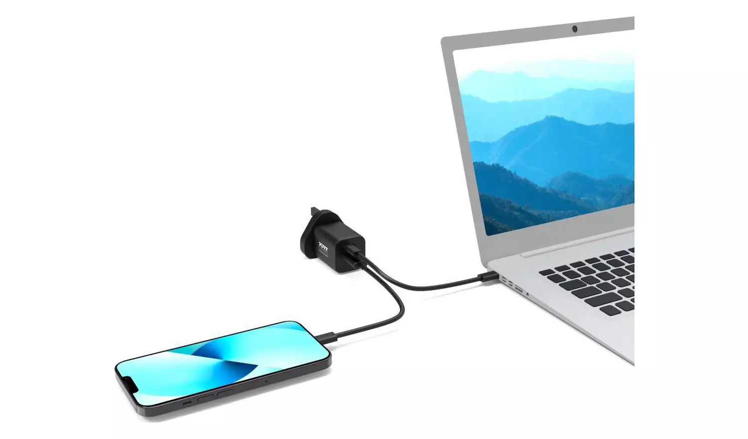 Port Connect 45W GaN Type C UK Power Supply