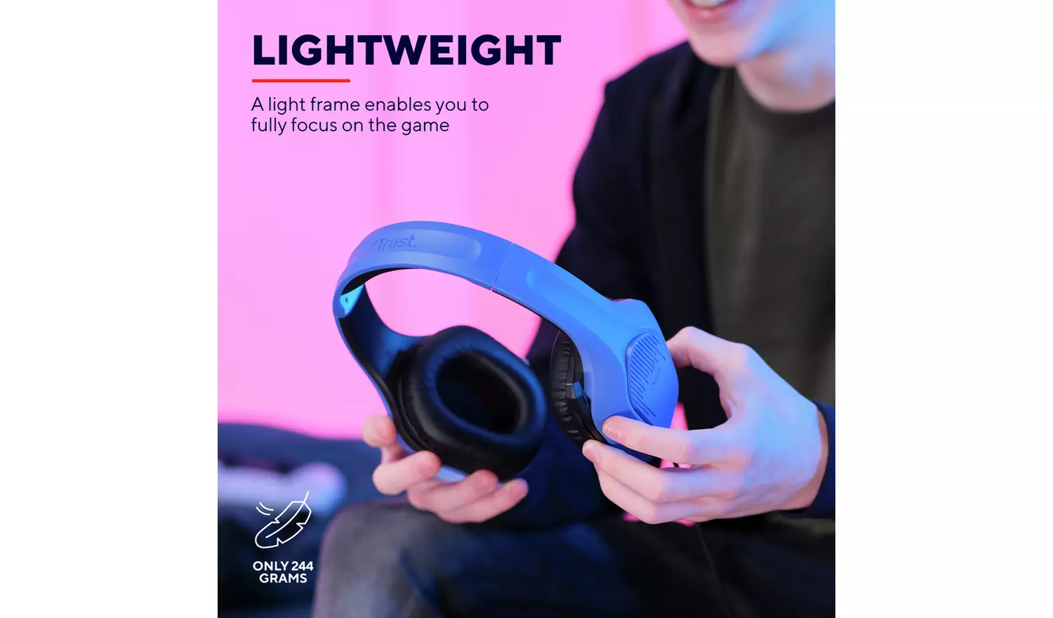 Trust GXT4158 Zirox PC, Laptop, Consoles Headset - Blue