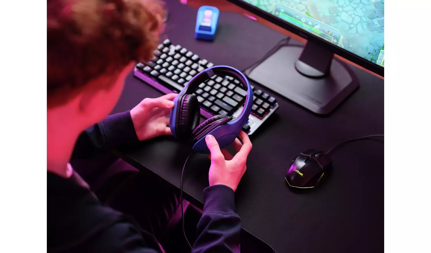 Trust GXT4158 Zirox PC, Laptop, Consoles Headset - Blue