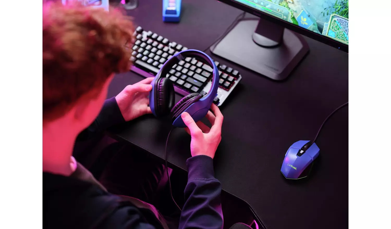 Trust GXT4158 Zirox PC, Laptop, Consoles Headset - Blue