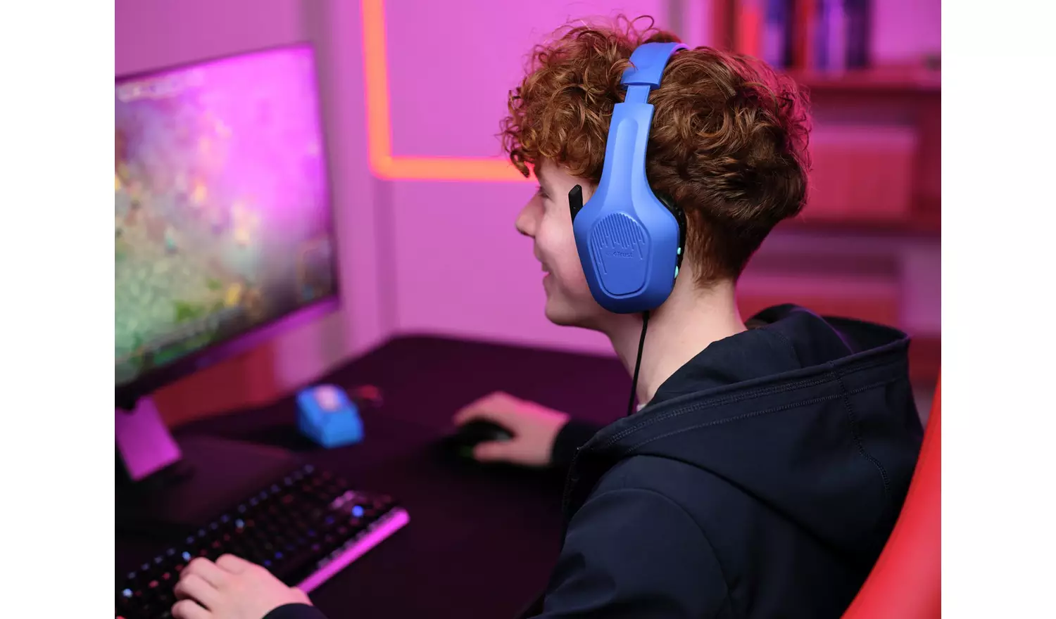 Trust GXT4158 Zirox PC, Laptop, Consoles Headset - Blue