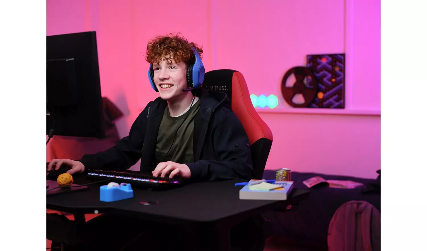 Trust GXT4158 Zirox PC, Laptop, Consoles Headset - Blue