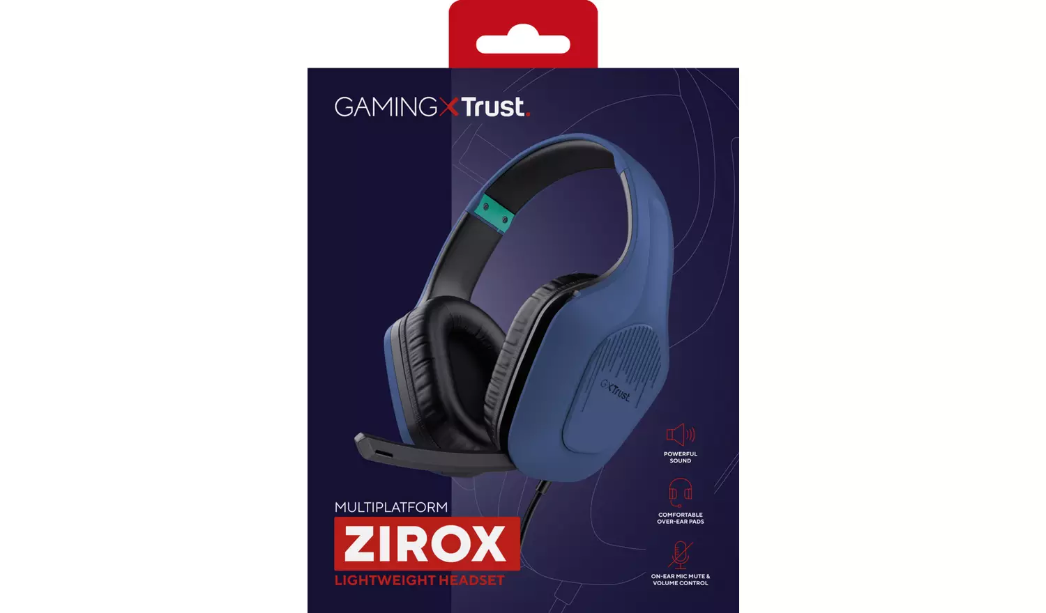 Trust GXT4158 Zirox PC, Laptop, Consoles Headset - Blue
