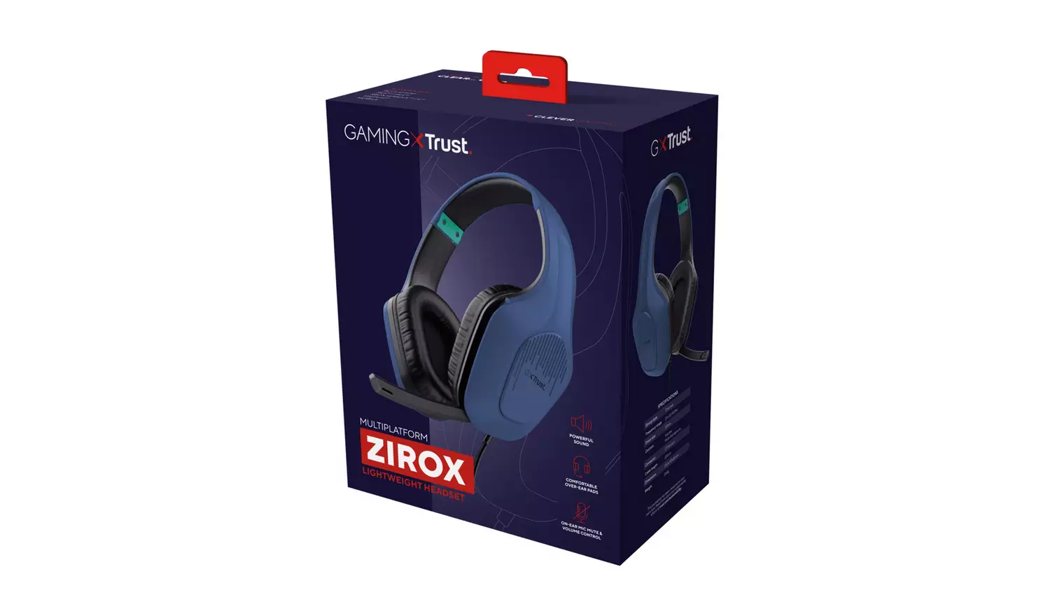 Trust GXT4158 Zirox PC, Laptop, Consoles Headset - Blue