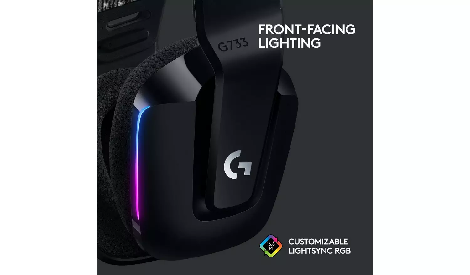 Logitech G733 Gaming Headset - Black