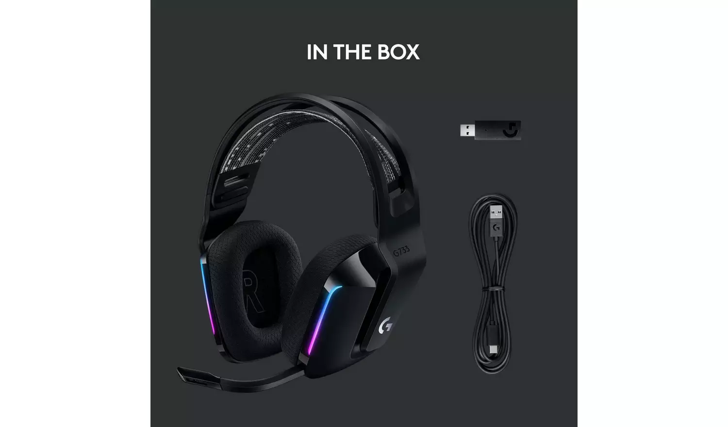 Logitech G733 Gaming Headset - Black