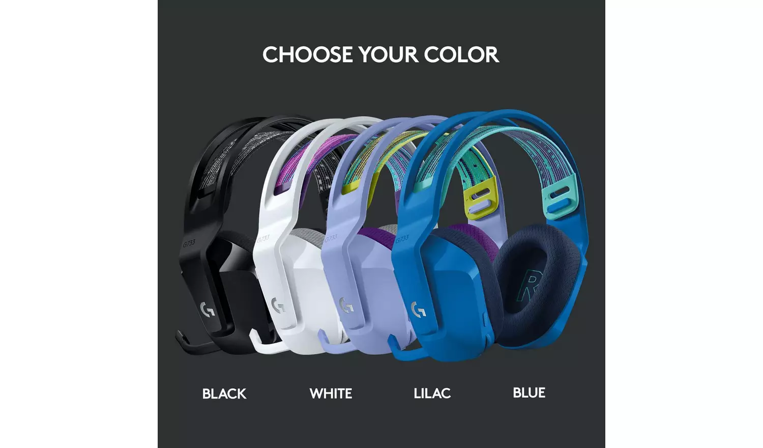 Logitech G733 Gaming Headset - Black