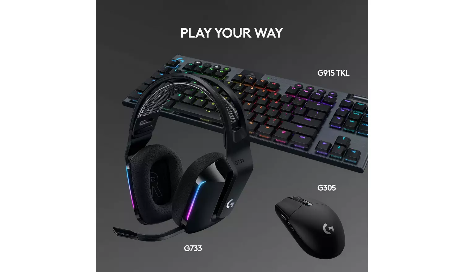 Logitech G733 Gaming Headset - Black