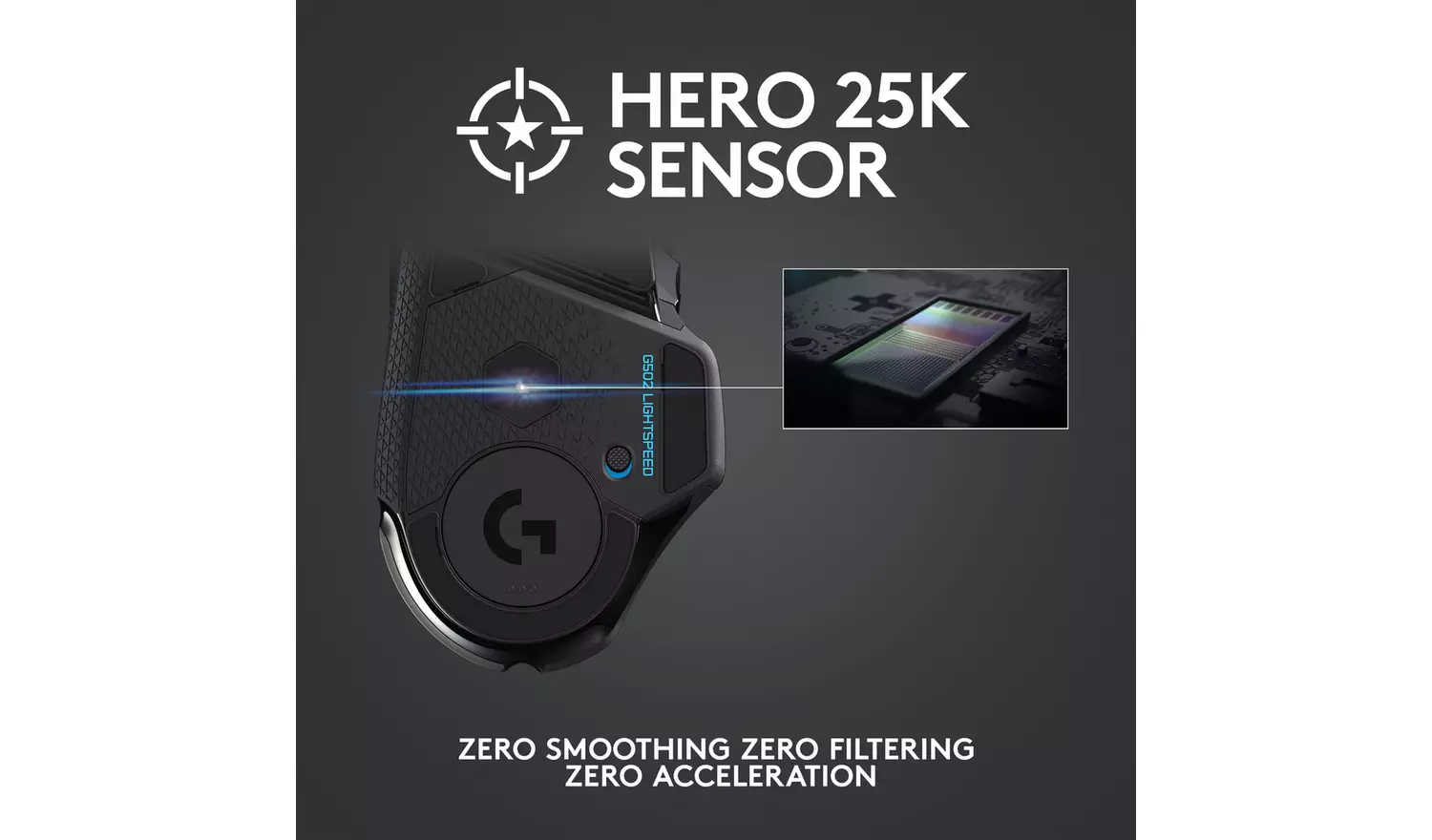Logitech G502 Hero Lightspeed Wireless Gaming Mouse - Black