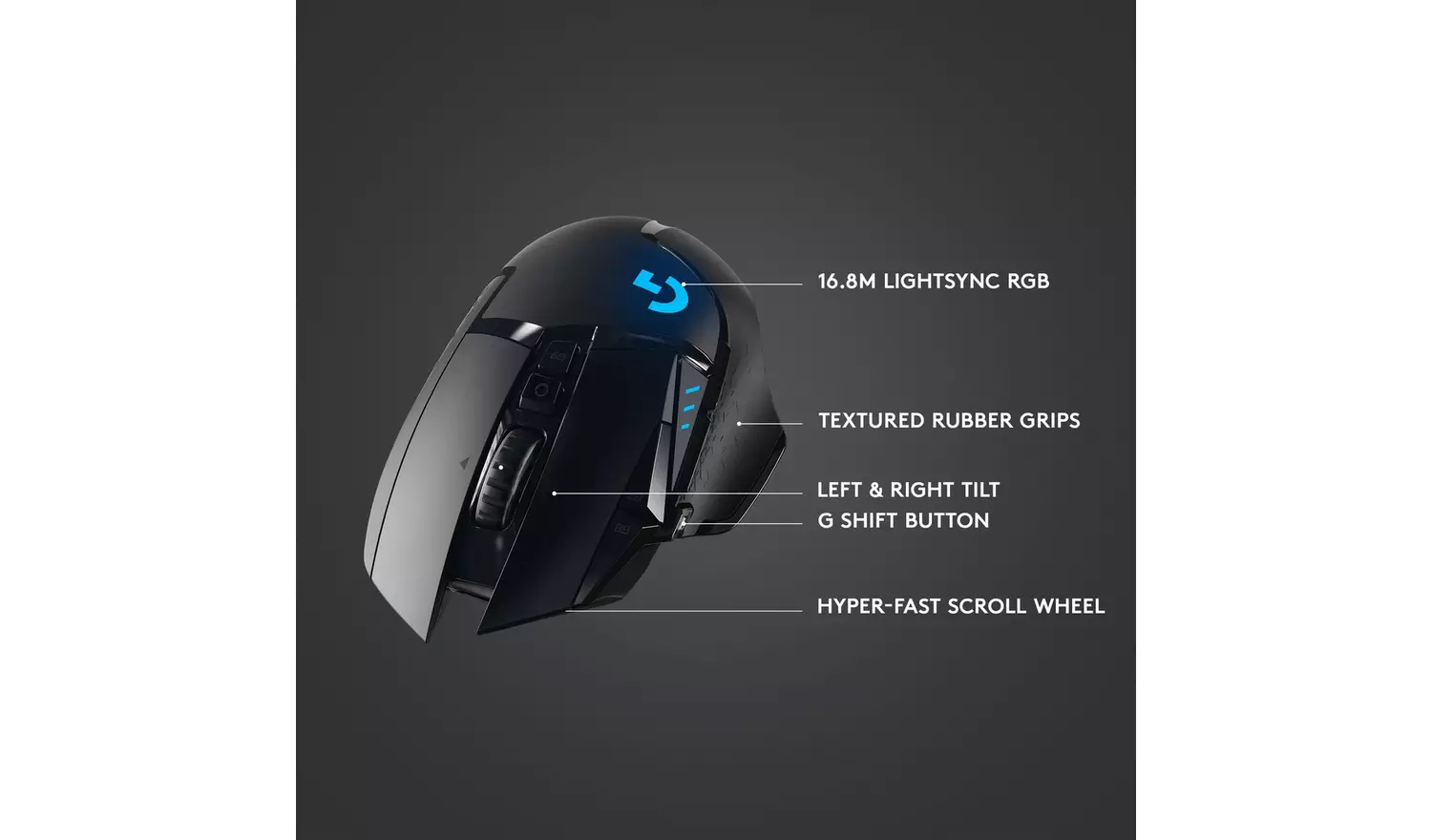 Logitech G502 Hero Lightspeed Wireless Gaming Mouse - Black