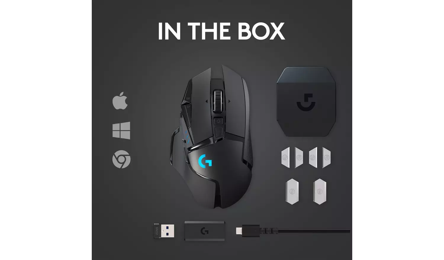 Logitech G502 Hero Lightspeed Wireless Gaming Mouse - Black