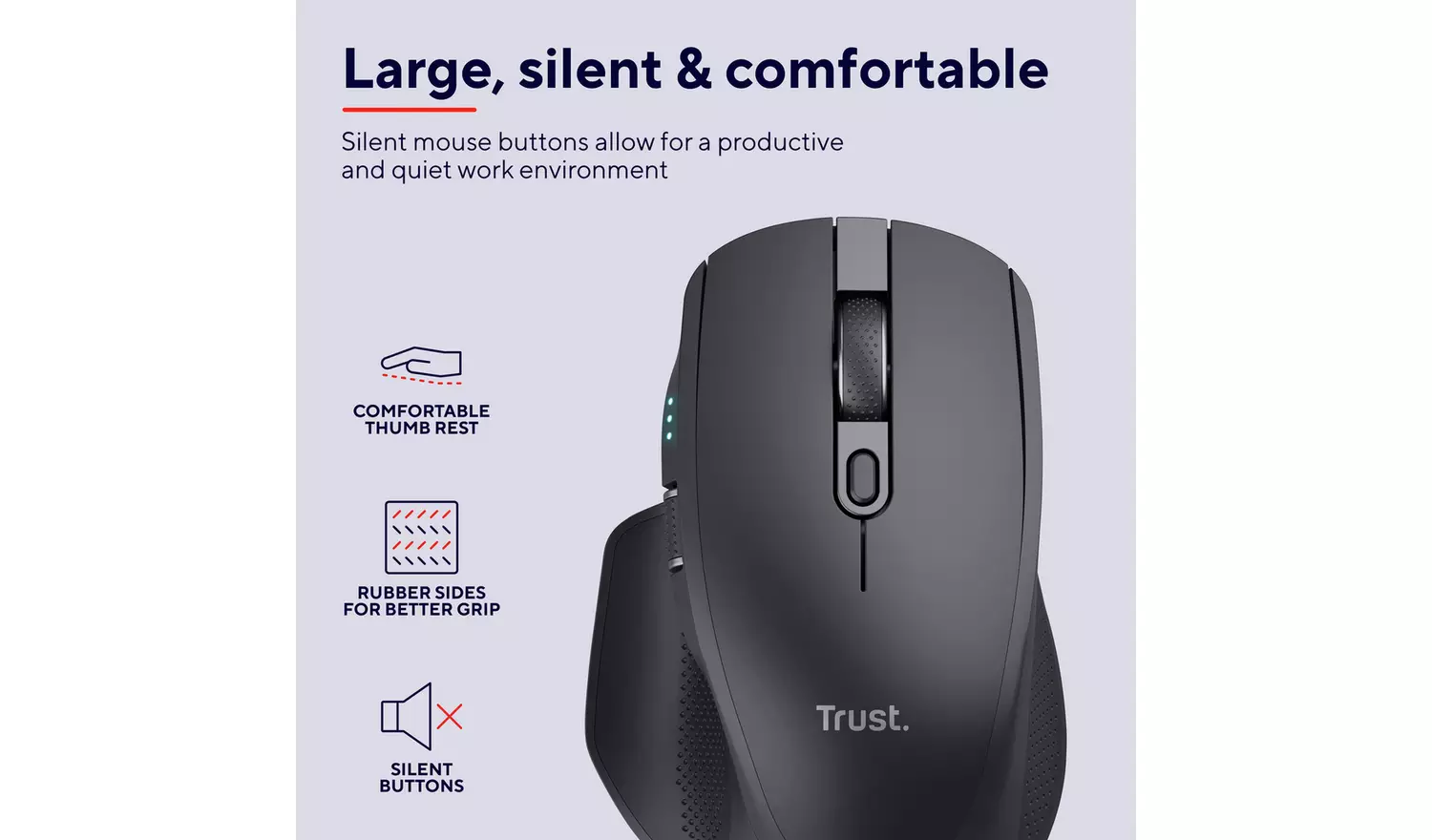 Trust Ozaa Plus Multi-Device Wireless Mouse - Black