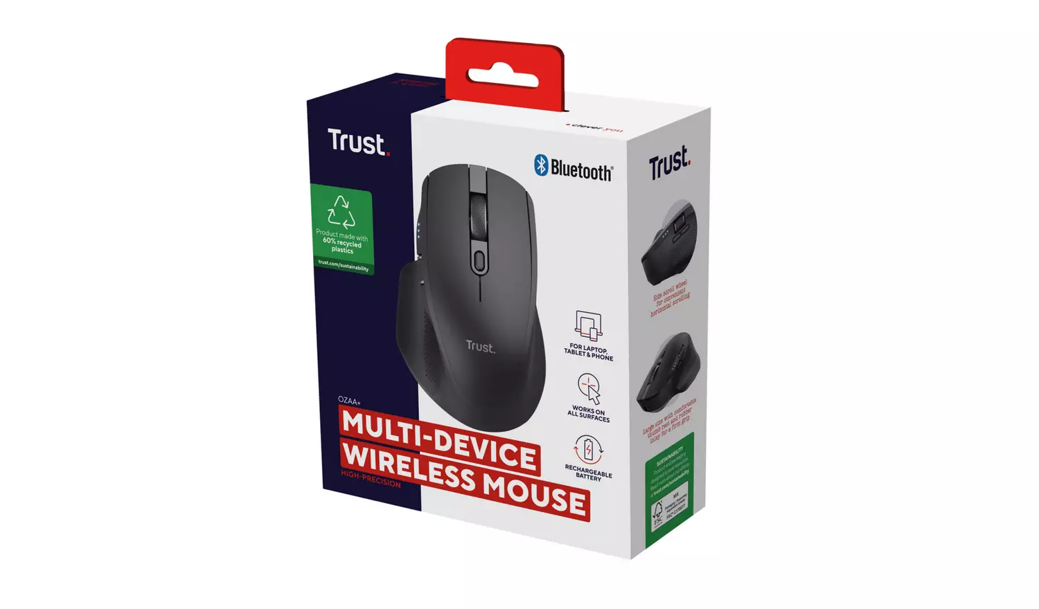 Trust Ozaa Plus Multi-Device Wireless Mouse - Black