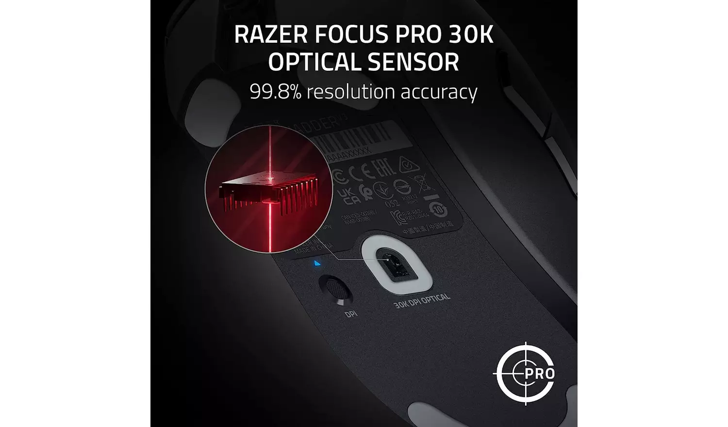 Razer DeathAdder V3 Wired Gaming Mouse - Black