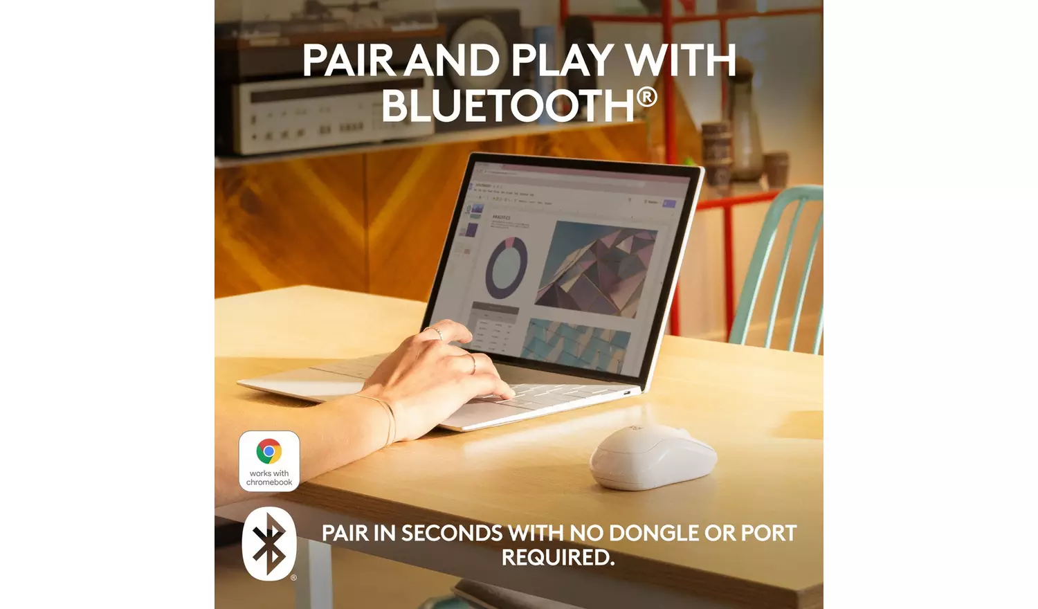 Logitech M240 Silent Wireless Mouse - White