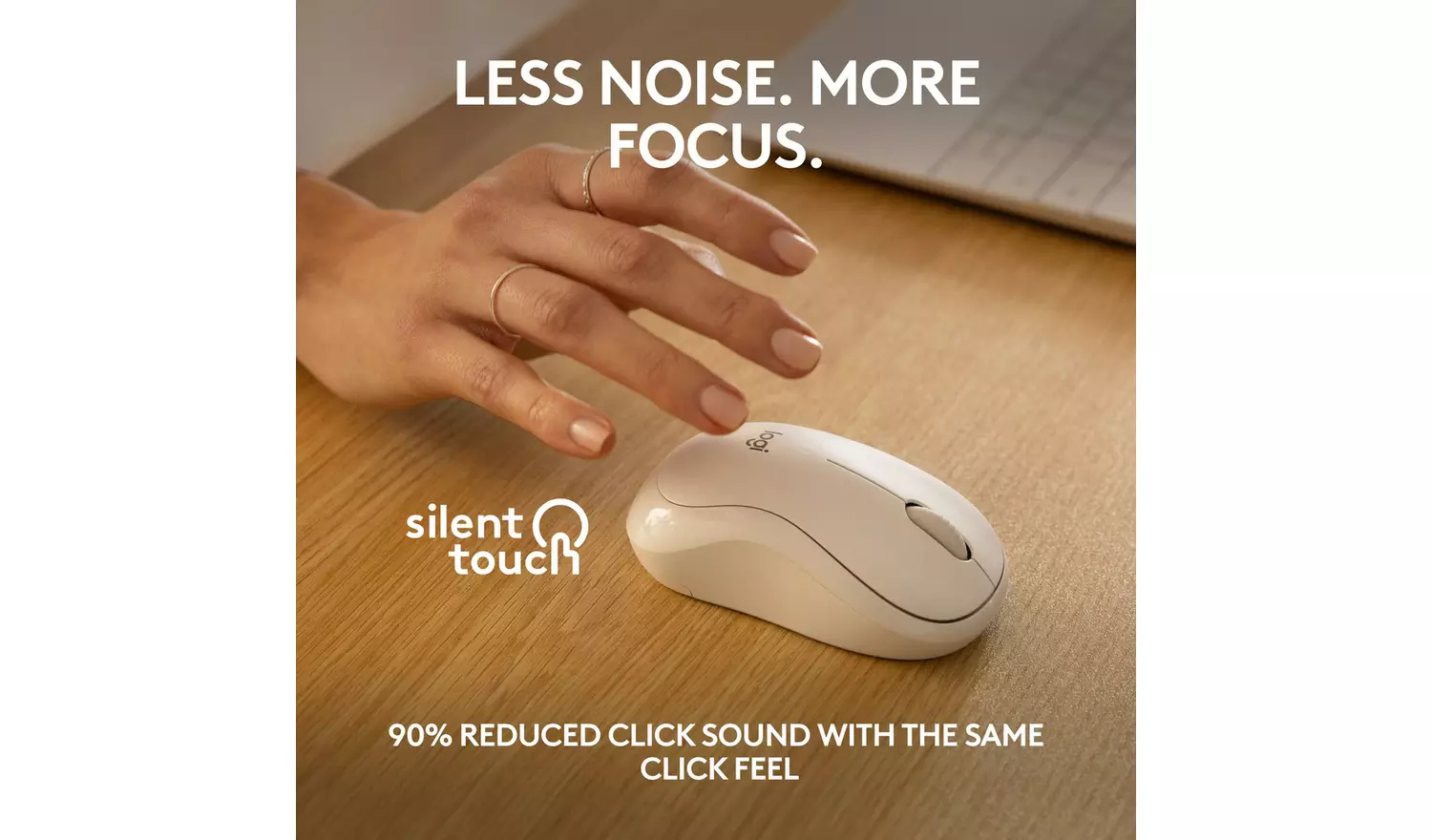 Logitech M240 Silent Wireless Mouse - White