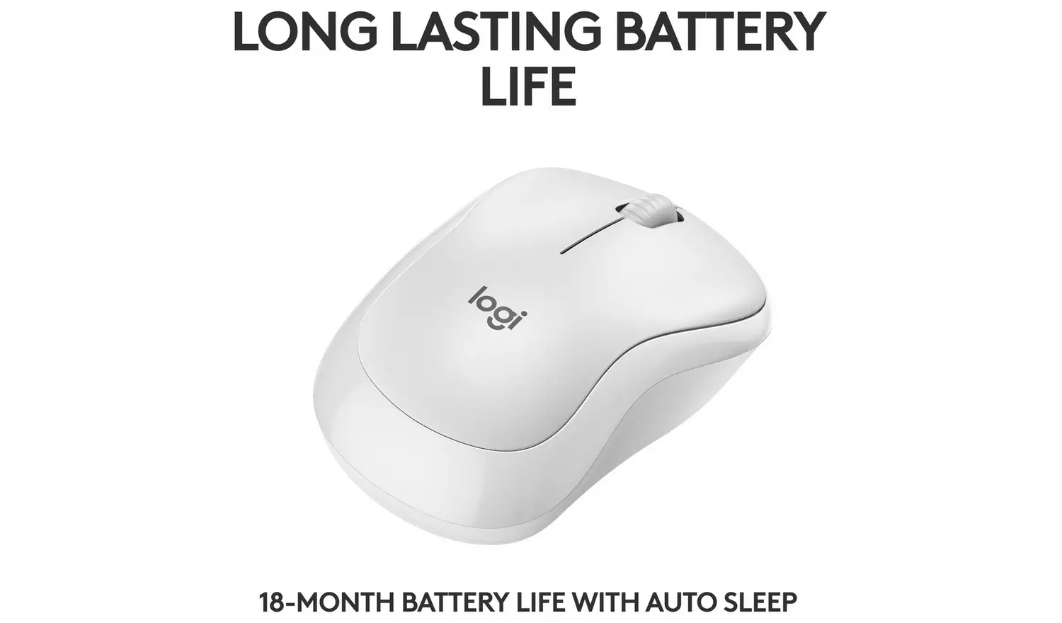 Logitech M240 Silent Wireless Mouse - White