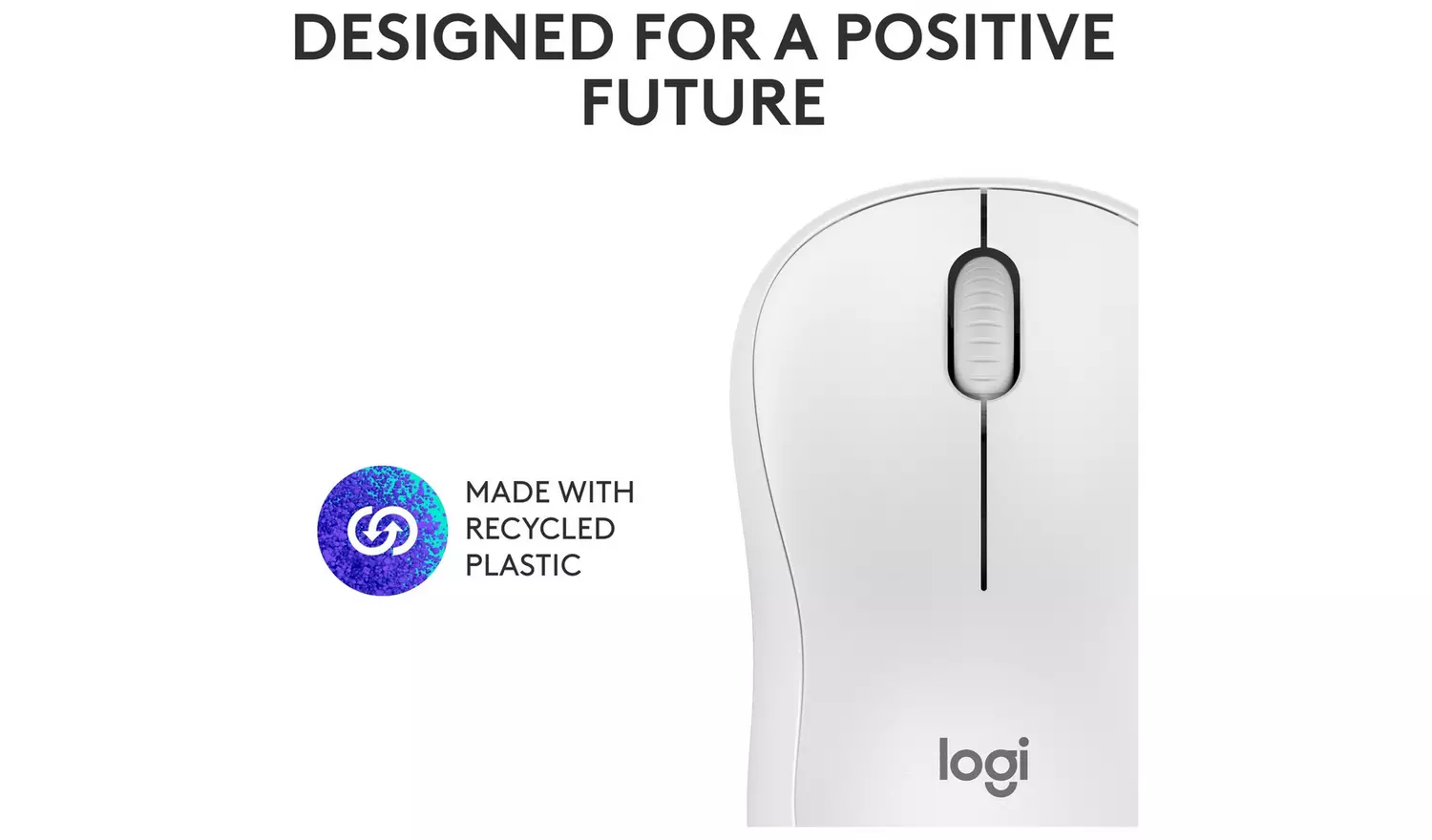 Logitech M240 Silent Wireless Mouse - White