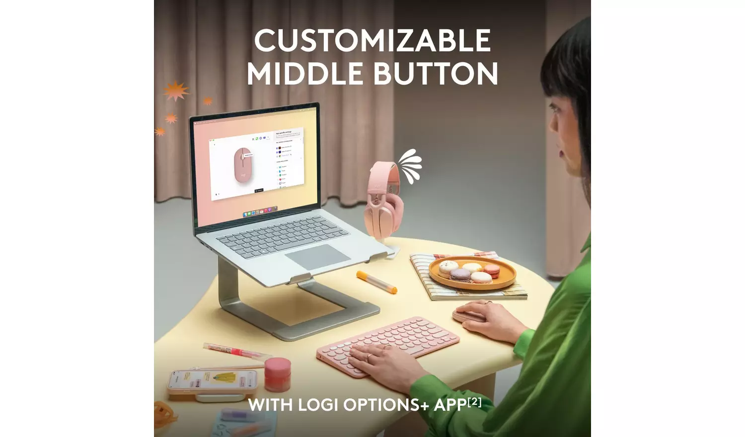 Logitech Pebble 2 M350s Wireless Mouse - Rose