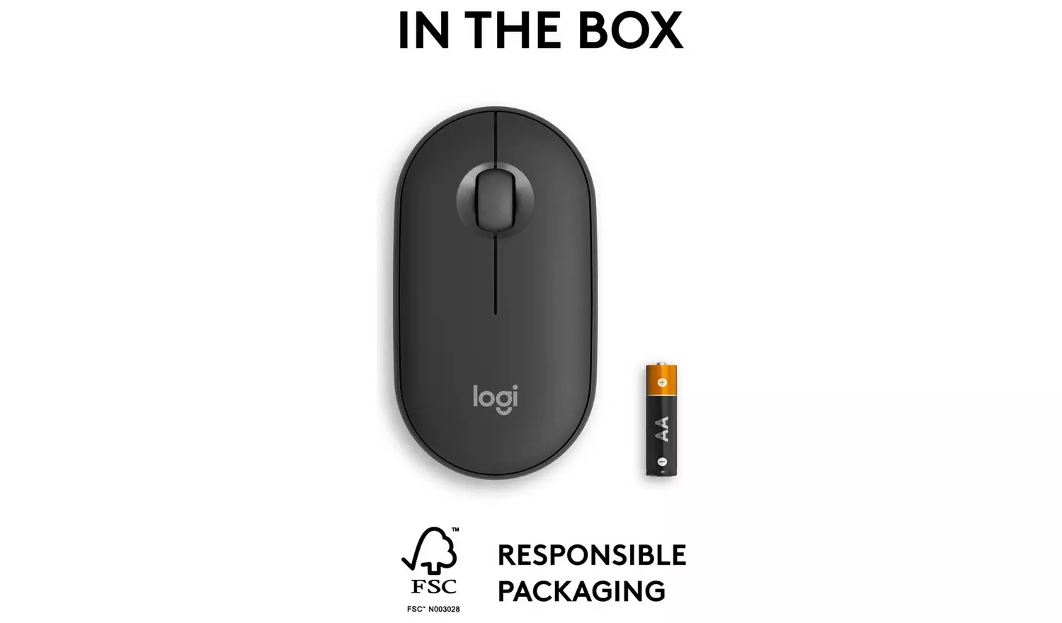 Logitech Pebble 2 M350S Wireless Mouse - Graphite