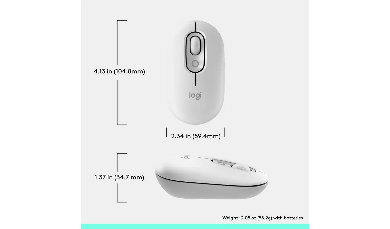 Logitech POP Wireless Mouse - Off White